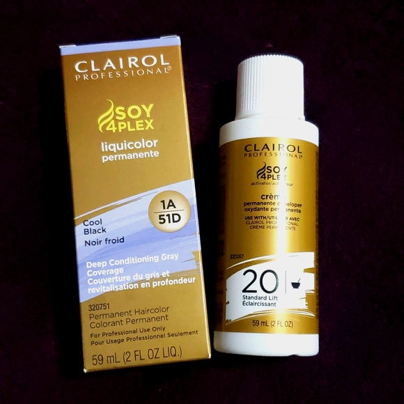 Clairol Other - 🔴 Clairol Permanent Liquid Cool Black 1A Hair Color & Matching Developer Set 🔴